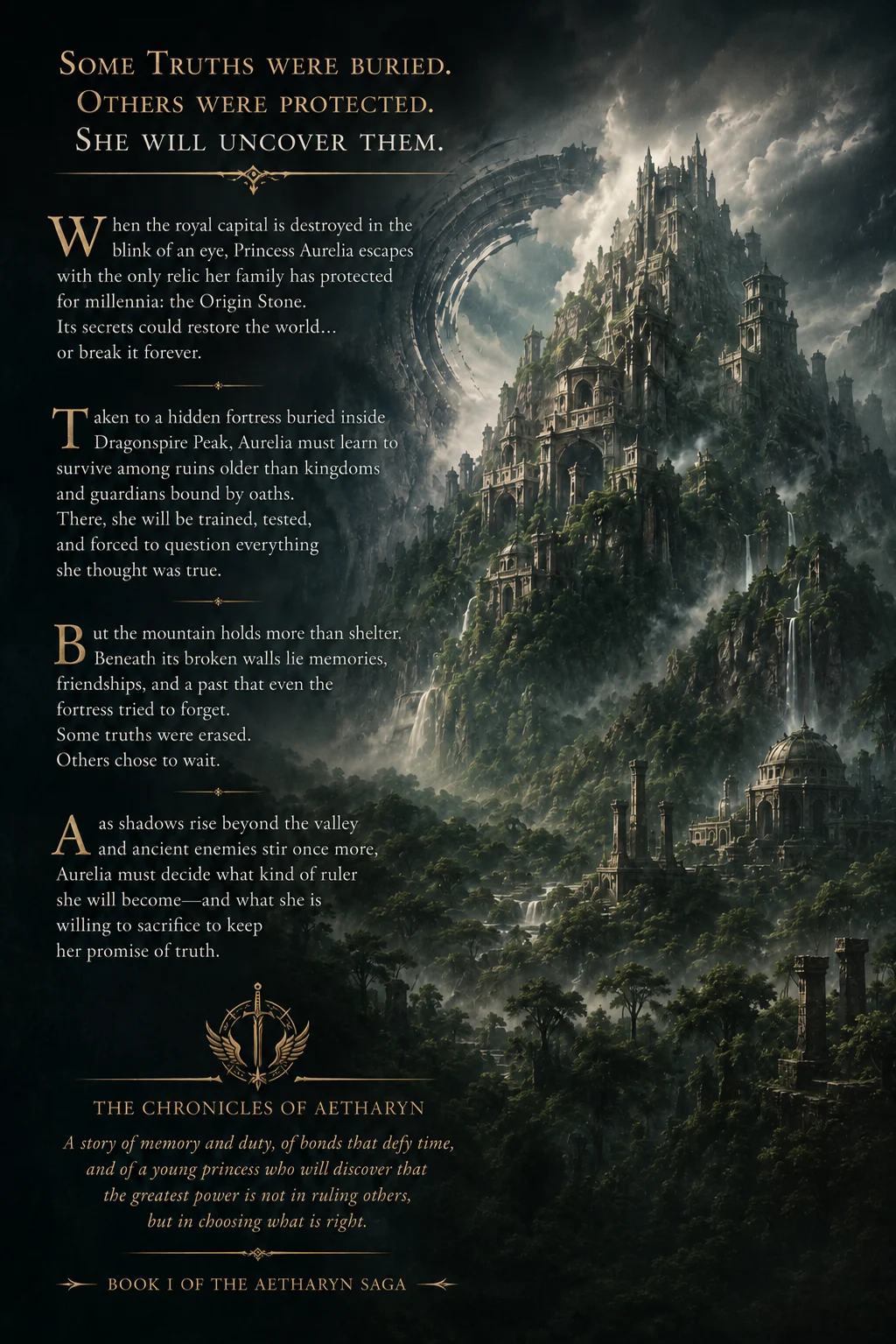 English back cover of A Promise of Truth