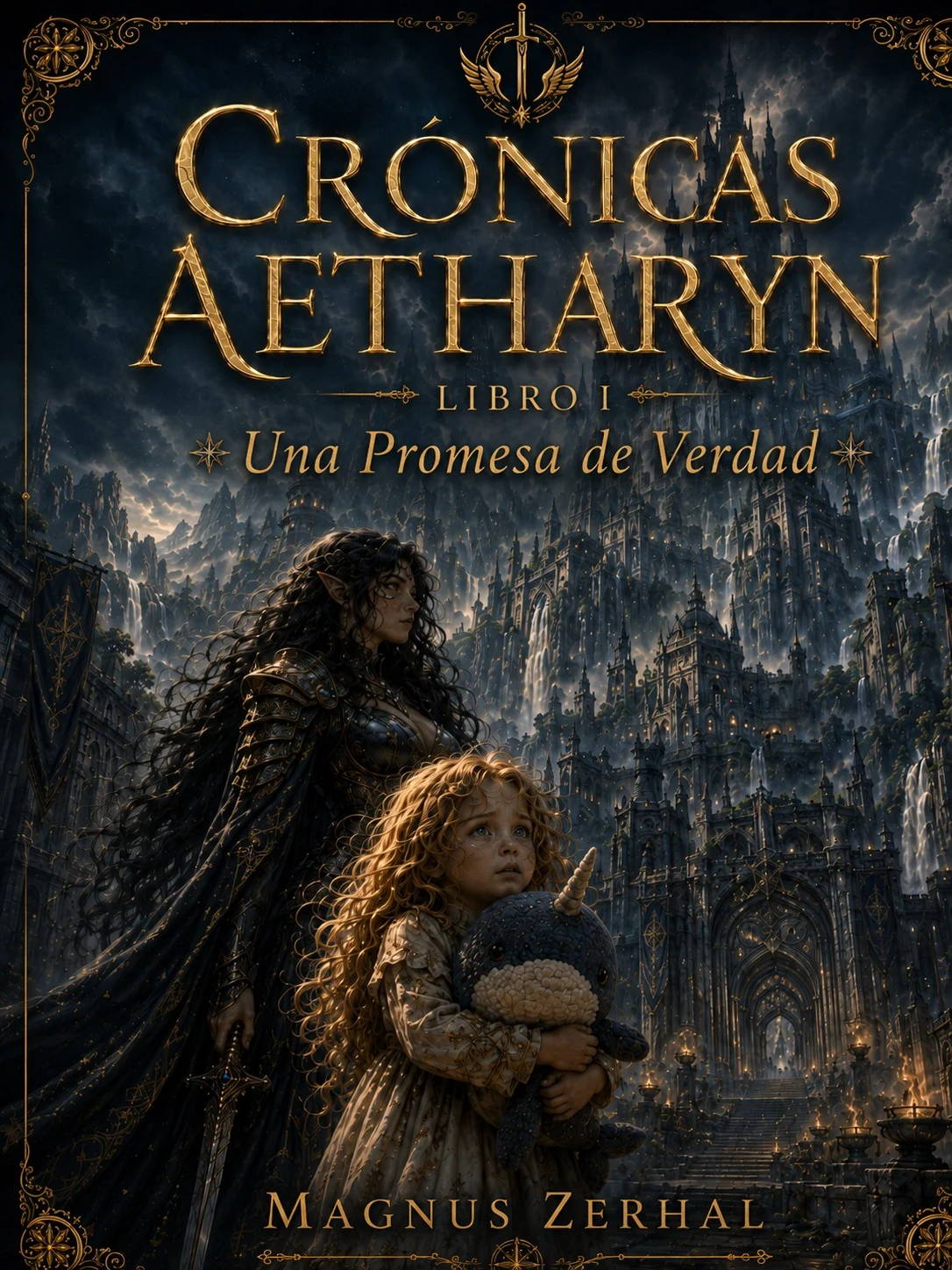 Portada oficial de Crónicas Aetharyn, Libro I: Una promesa de Verdad